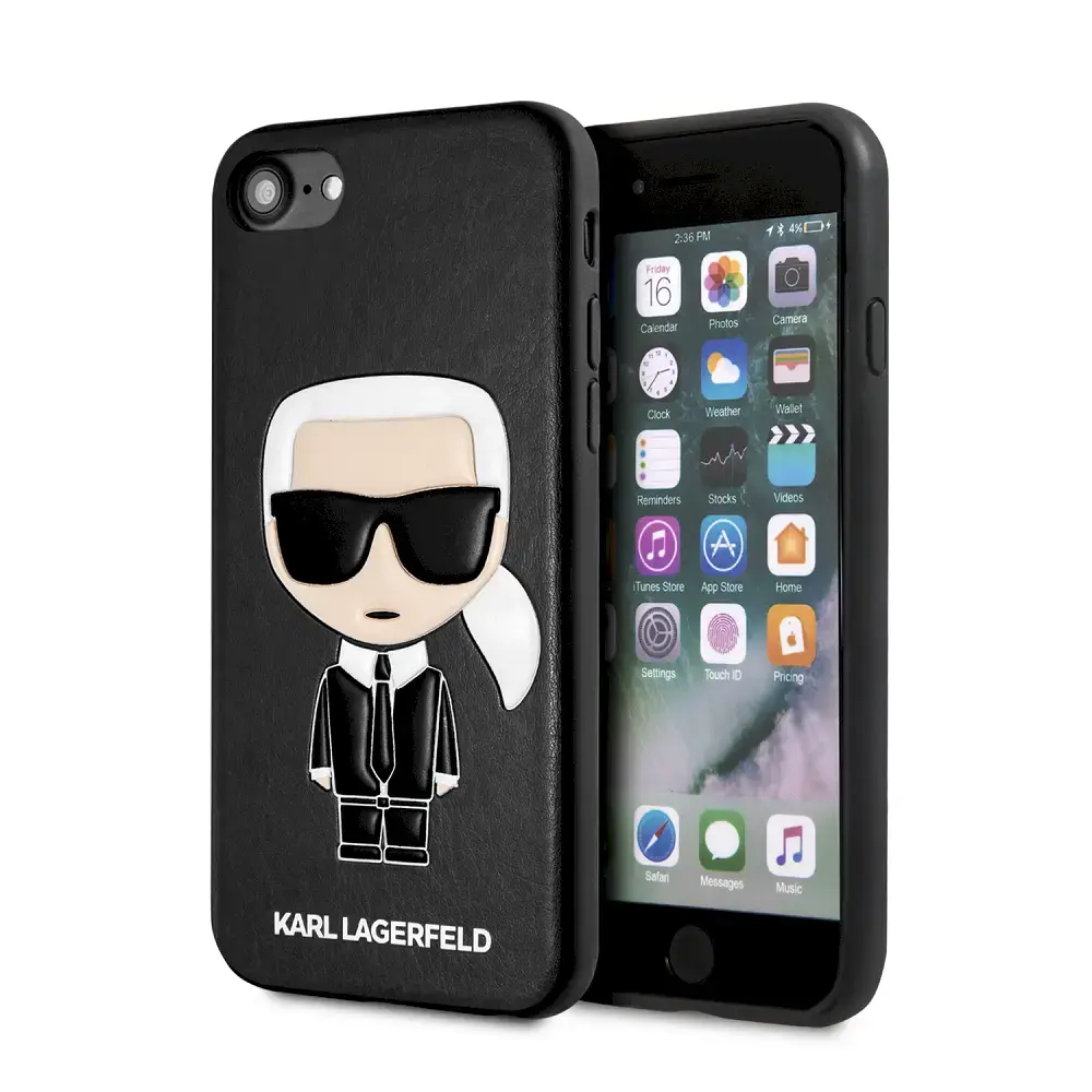 KLHCI8IKPUBK Karl Lagerfeld Full Body Iconic Cover for iPhone 8|SE2020 Black