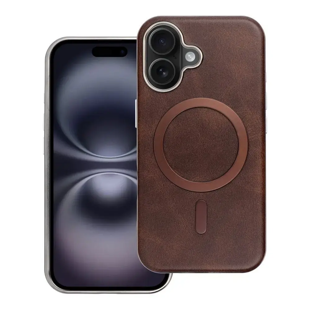 GENTLEMAN MAG COVER maciņš ar MagSafe atbalstu telefonam iPhone 16 brūns
