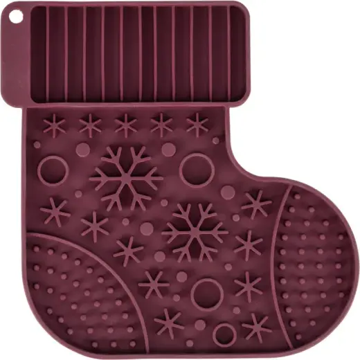 Interaktīvā bļoda - Trixie Xmas lick'n'snack mat with suction pad, silicone, ø 20 cm