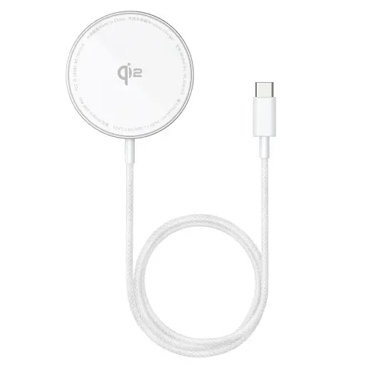 Baseus Simple Mini4 Air bezvadu lādētājs | Qi 2 | Saderīgs ar MagSafe | 15W | sudraba