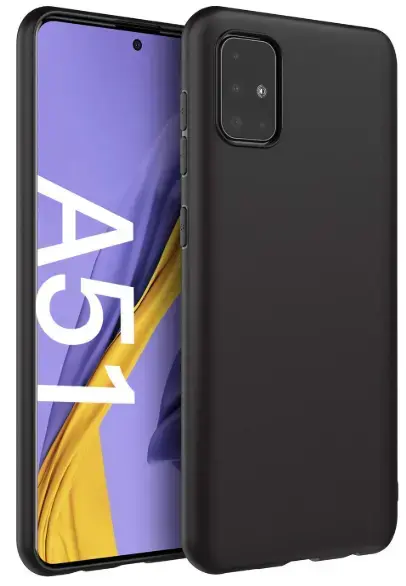 Fusion Soft Matte Back Case Silicone Case For Samsung A515 Galaxy A51 Black