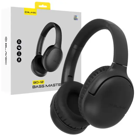 Blavec Over-ear Bluetooth Headphones BO-12 Bass Master ANC (BO12-B) black