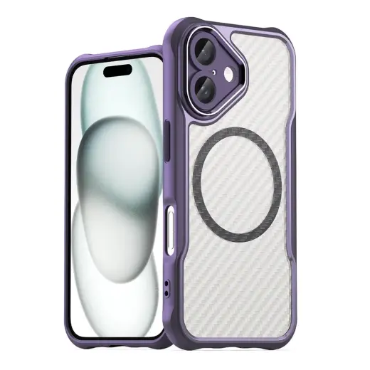 Leading Series telefono dėklas su MagSafe palaikymu iPhone 16 Plus violetinis