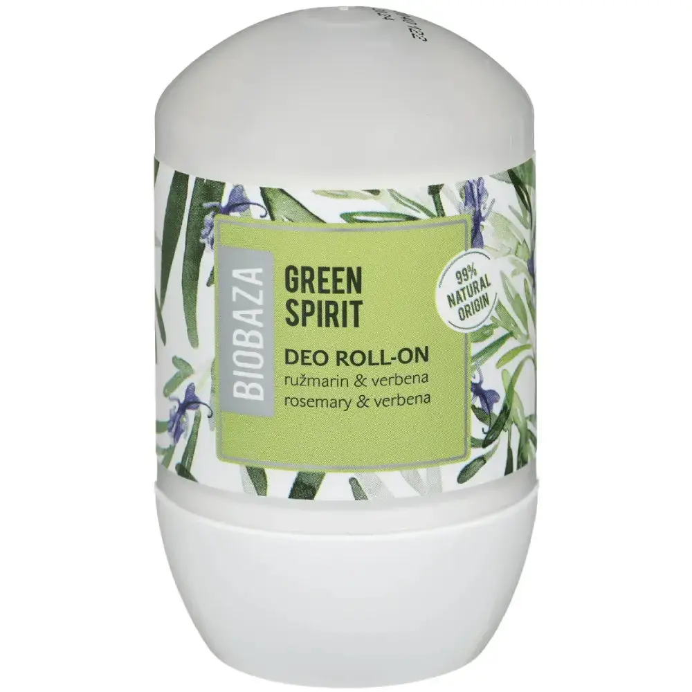 Biobaza, Green Spirit, Natural Ingredients, Refreshing, Green, Deodorant Roll-On, For Women, 50 ml