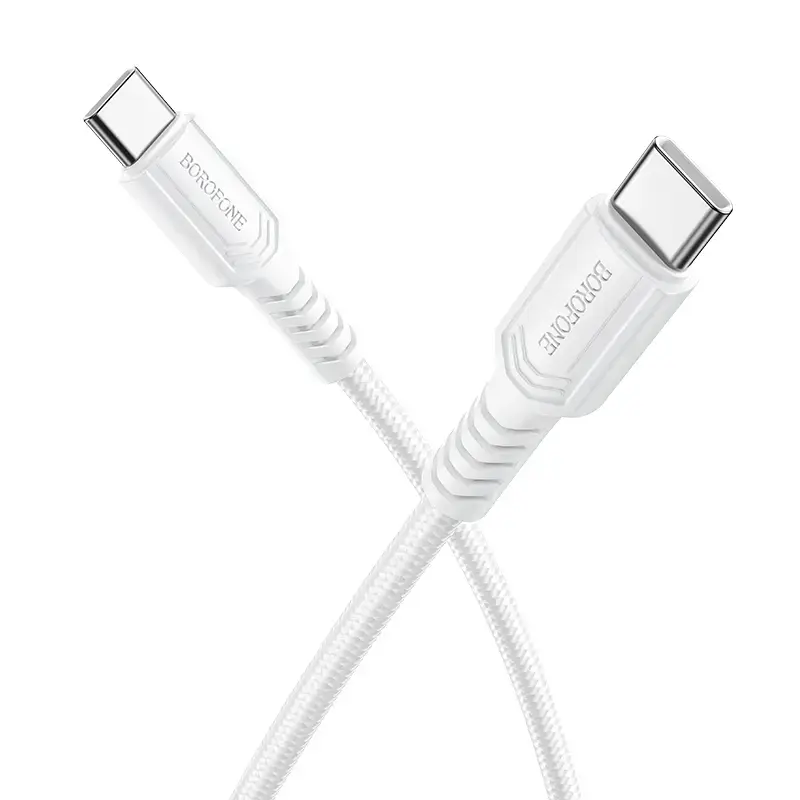 Borofone Cable BX116 Certain - Type C to Type C - PD 60W 3A 1 metre white
