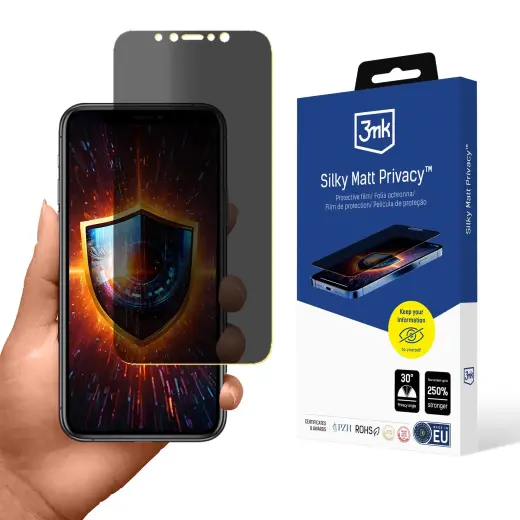 3mk Silky Matt Privacy aizsargplēve telefona ekrānam iPhone 11 Pro (privātuma efekts)