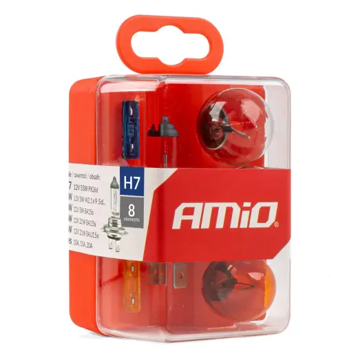 Halogen bulbs & fuses set 8 pcs H7