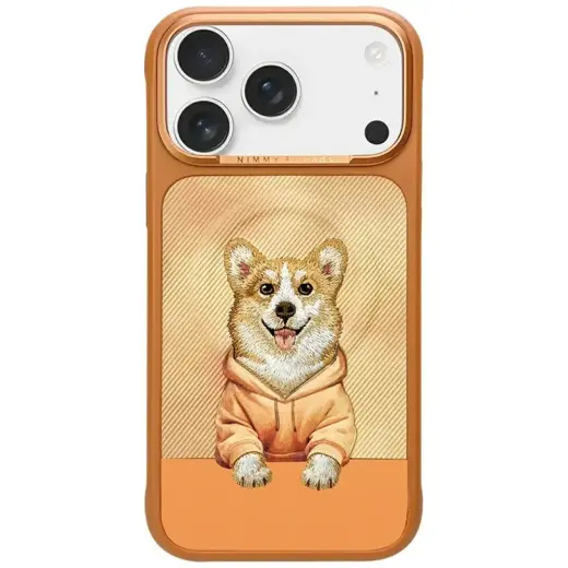 Nimmy Gentle Pets Series Dog phone case with MagSafe support for iPhone 17 Pro Max orange
