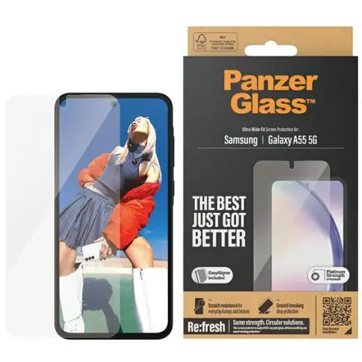 PanzerGlass Ultra-Wide Fit Sam A55 5G A556 Screen Protection Easy Aligner Included 7358
