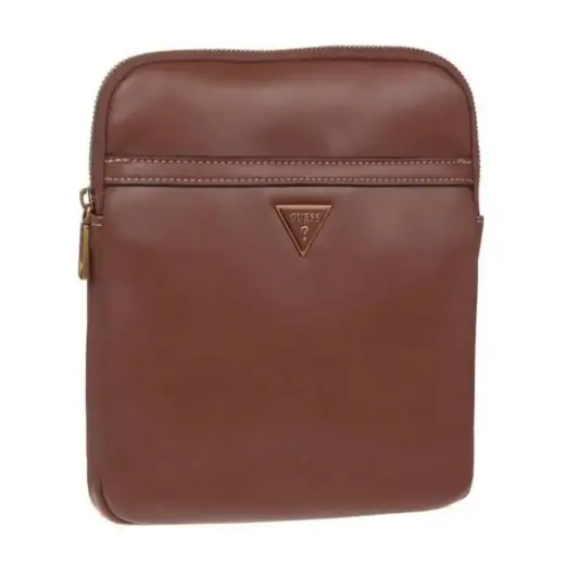 Guess, Scala, Synthetic Leather, Textile Bag, Brown, HMSCALP2223BRO, For Men, 20 x 22.5 x 2.5 cm