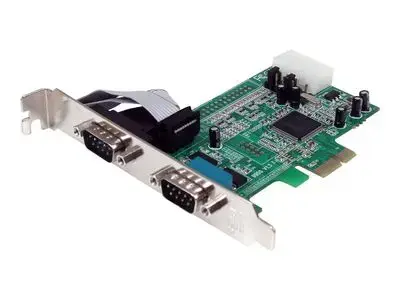 StarTech.com 2 Port Native PCI Express RS232 Serial Adapter Card with 16550 UART - serial adapter - PCIe - RS-232 x 2