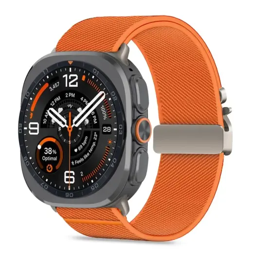 Tech-Protect išmaniojo laikrodžio dirželis Galaxy Watch Ultra/Ultra 2 (47 mm) | nailoninis | oranžinis