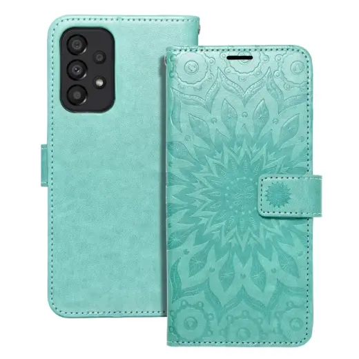 MEZZO mandala grāmatveida maciņš telefonam Samsung Galaxy A33 5G (A336) zaļš