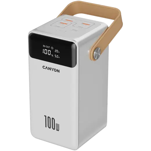CANYON power bank OnPower 610 metal 60000 mAh PD100W White