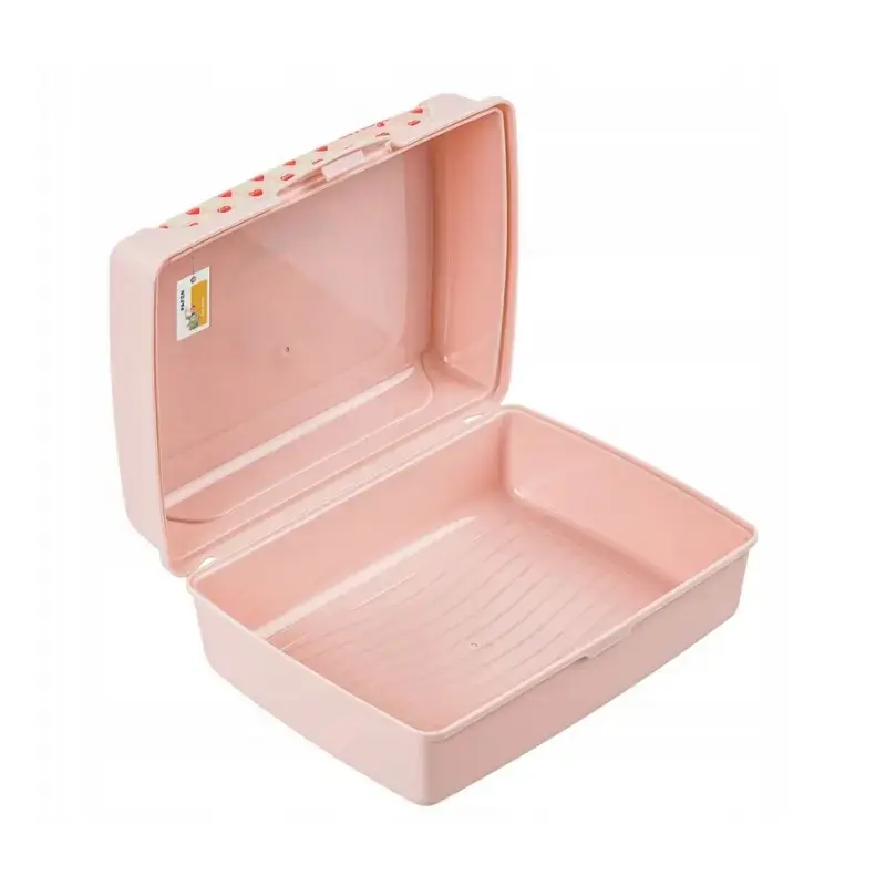 Pārtikas uzglabāšanas trauks deco-click-box midi 1L Carla "Emoji Hearts" 17x13x7cm rozā