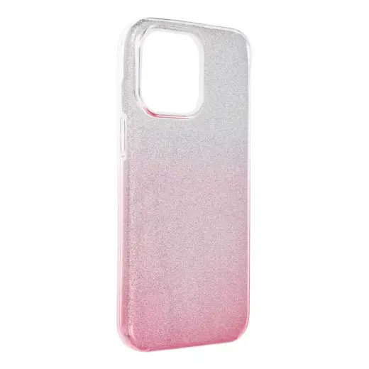 Shining maciņš telefonam iPhone 15 Pro Max caurspīdīgs rozā