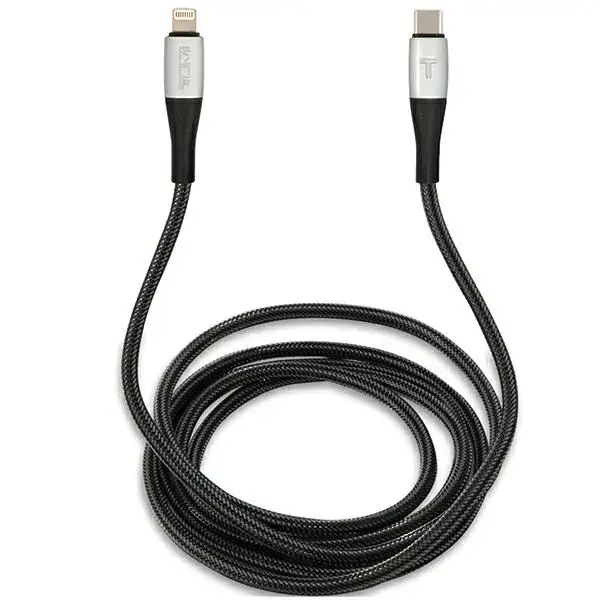 TUMI TUCCSMFI datu pārraides un uzlādes vads | MFI | USB-C uz Lightning | 1.5m | melns