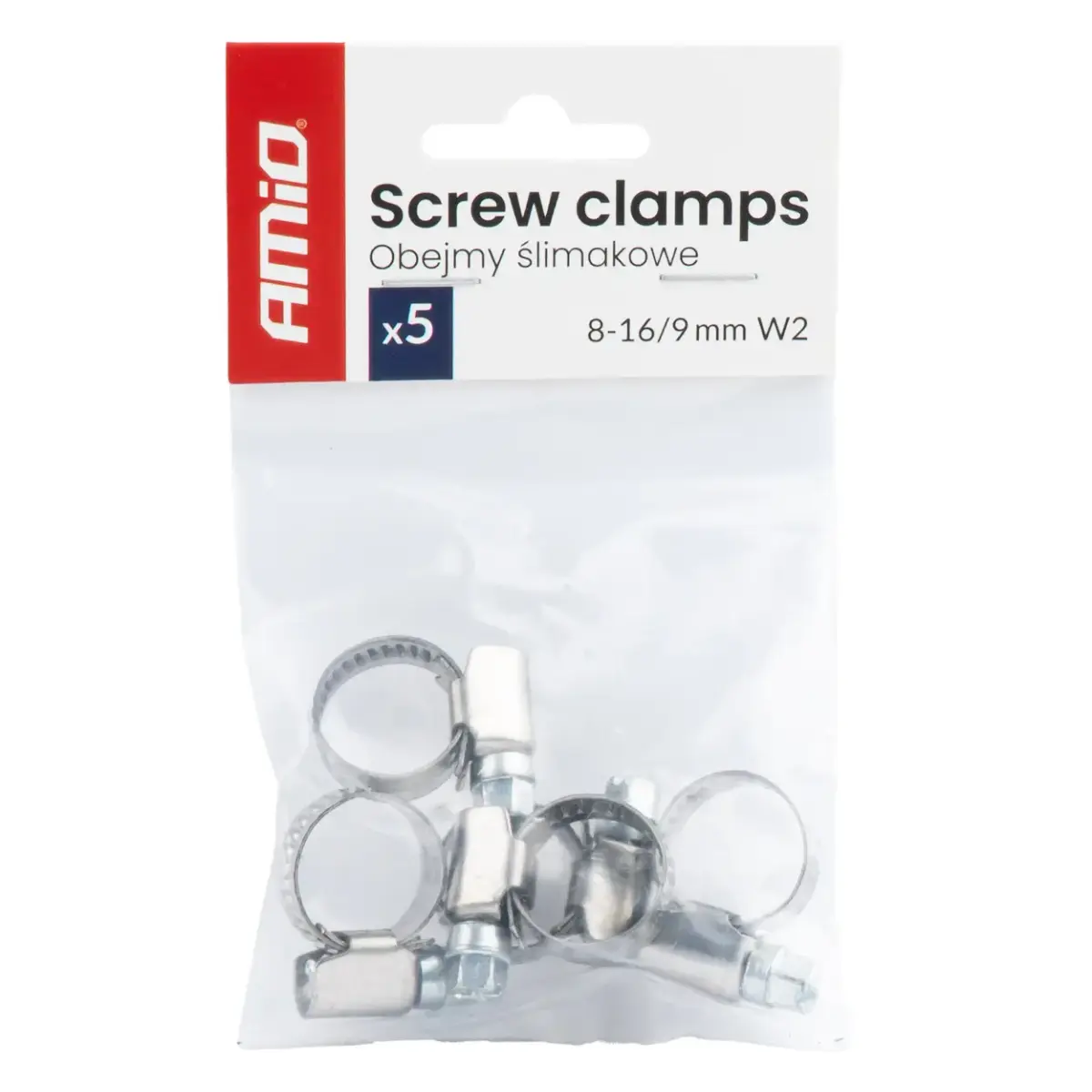 Screw clamp 5 pcs 8–16 mm /9 mm W2 AMIO-04580