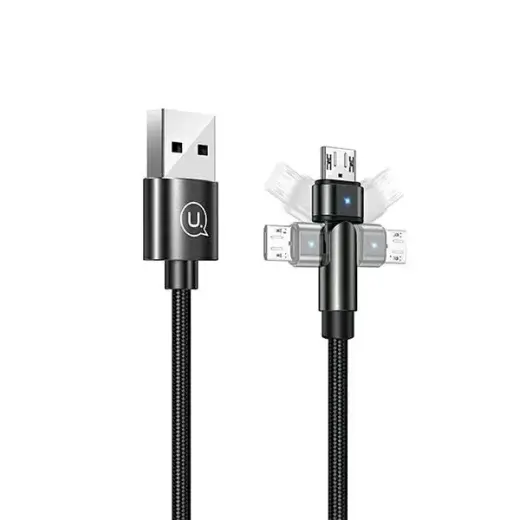 USAMS U60 SJ478 провод для передачи данных и зарядки | USB-A на Micro USB | 10W | 1m | черный