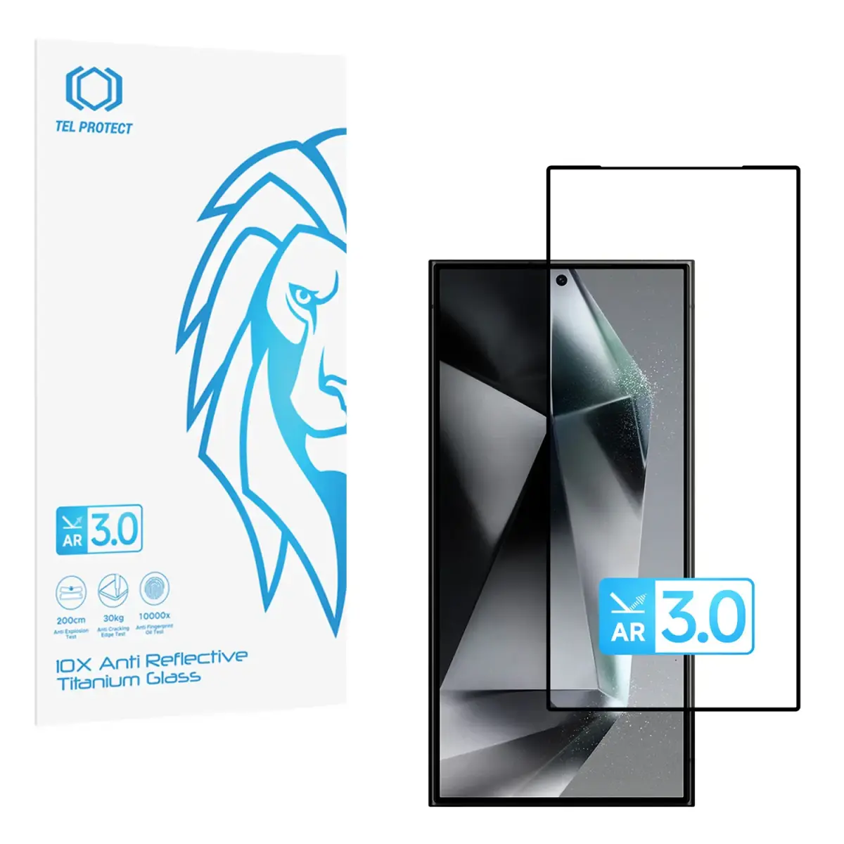 Tel Protect 10X AR 3.0 AntiReflective Titanium aizsargstikls telefona ekrānam Galaxy S24 Ultra
