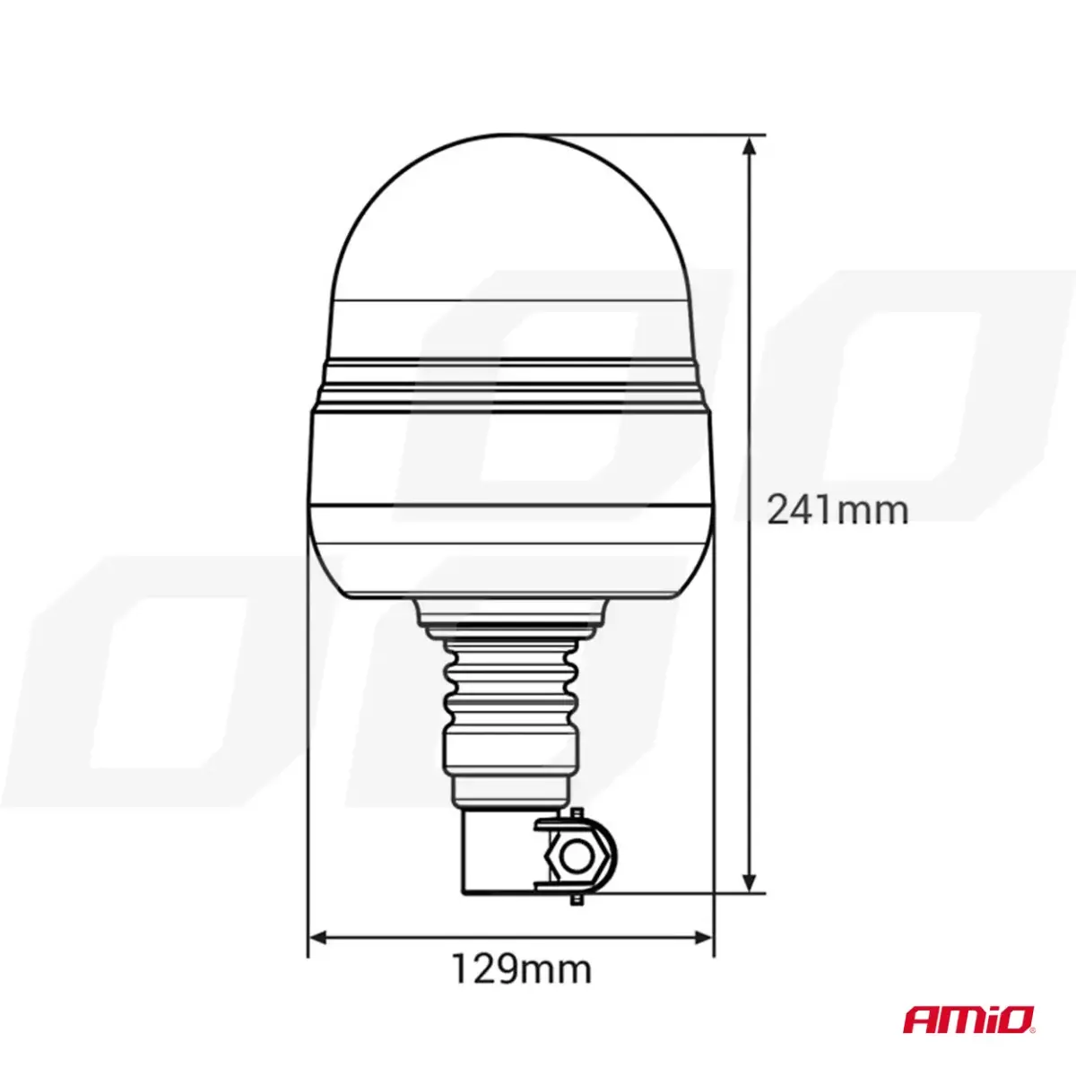 LED Warning Lamp 39 LED flex R65 R10 12V 24V WAR09P AMIO-01501