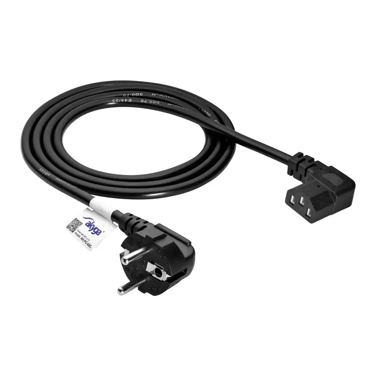 Power Cable Akyga AK-PC-02C CU CEE 7|7 | IEC C13 1.5m