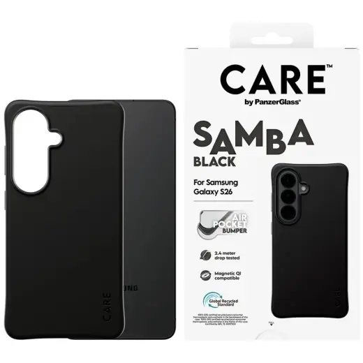 CARE by PanzerGlass Samba чехол для телефона Samsung Galaxy S26 (S942) чёрный
