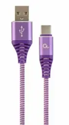 Gembird data transfer and charging cable | USB-A to USB-C | 1m | purple, white