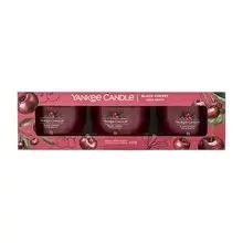 Black Cherry Gift set of votive candles in glass