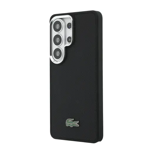 Lacoste Petit Pique Metal Logo telefono dėklas su MagSafe palaikymu Samsung Galaxy S26 Ultra (S948) juodas