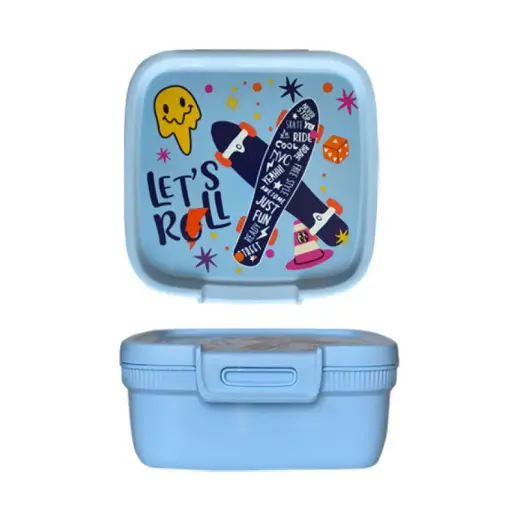 Food storage container square 0.9L Snap Box blue/fun-tilities