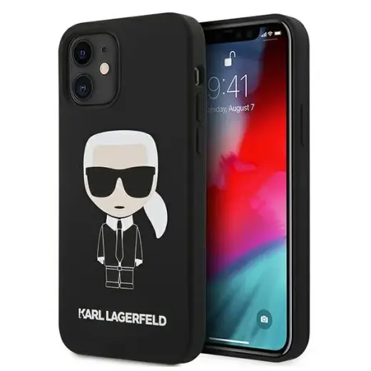 Karl Lagerfeld KLHCP12SSLFKBK iPhone 12 mini 5,4" hardcase czarny|black Silicone Iconic