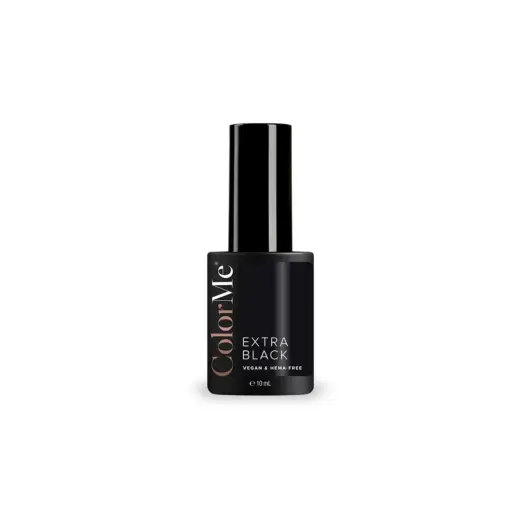 ColorMe Cosmetics, Extra Black, Gel, Semi-Permanent Nail Polish, 10 ml