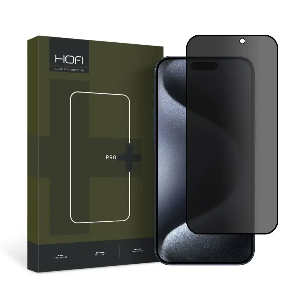 HOFI ANTI SPY ekrāna aizsargstikls iPhone 15 Pro Max privātums