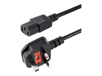 StarTech.com 3m UK Computer Power Cord 3 Pin Mains Lead C13 to BS1363 - power cable - 3 m