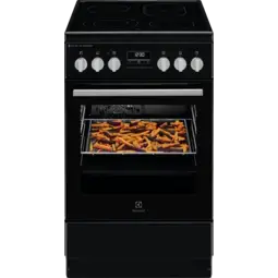 Electrolux elektriskā plīts ar elektrisko cepeškrāsni, melna