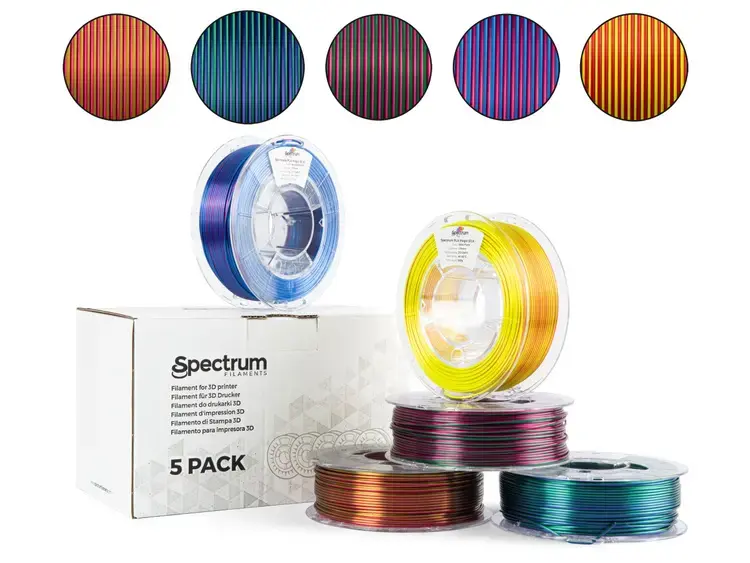 Filaments PLA magic silk mix 5x0