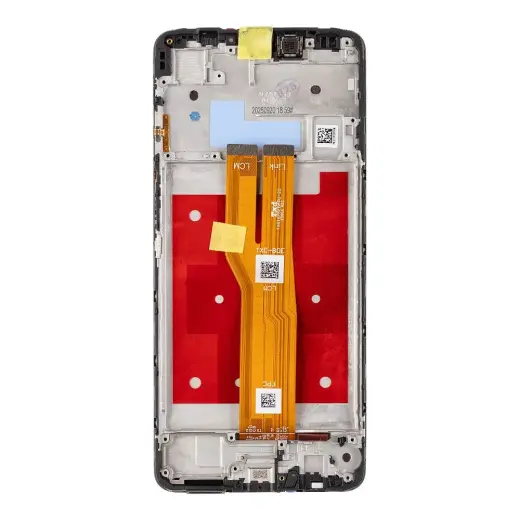LCD display + Touch Unit + Front Cover Samsung A075 Galaxy A07 Black (Service Pack)