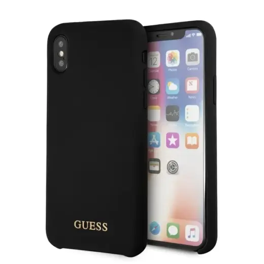 Guess GUHCPXLSGLBK iPhone X|Xs black|czarny hard case Silicone