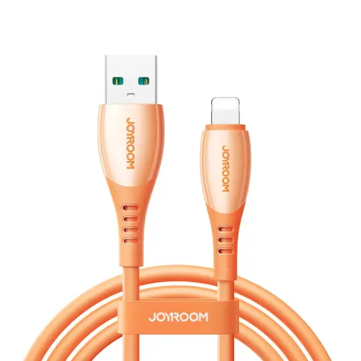 Joyroom S-A59 Vibrant Series duomenų perdavimo ir įkrovimo laidas | USB-A į Lightning | 15W | 1.2m | oranžinis