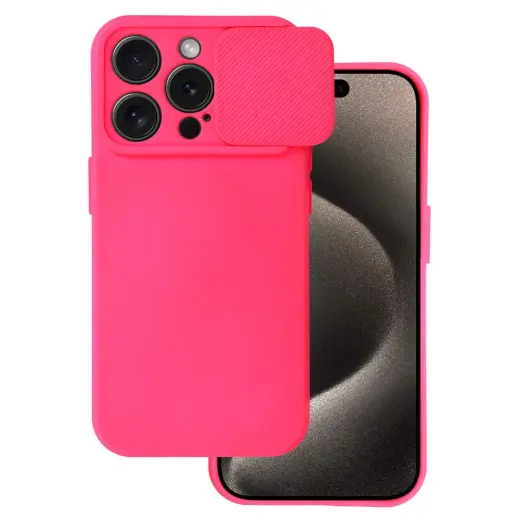 Camshield Soft telefoni ümbris iPhone 15 Pro Max roosa (kaamera kaitsega)