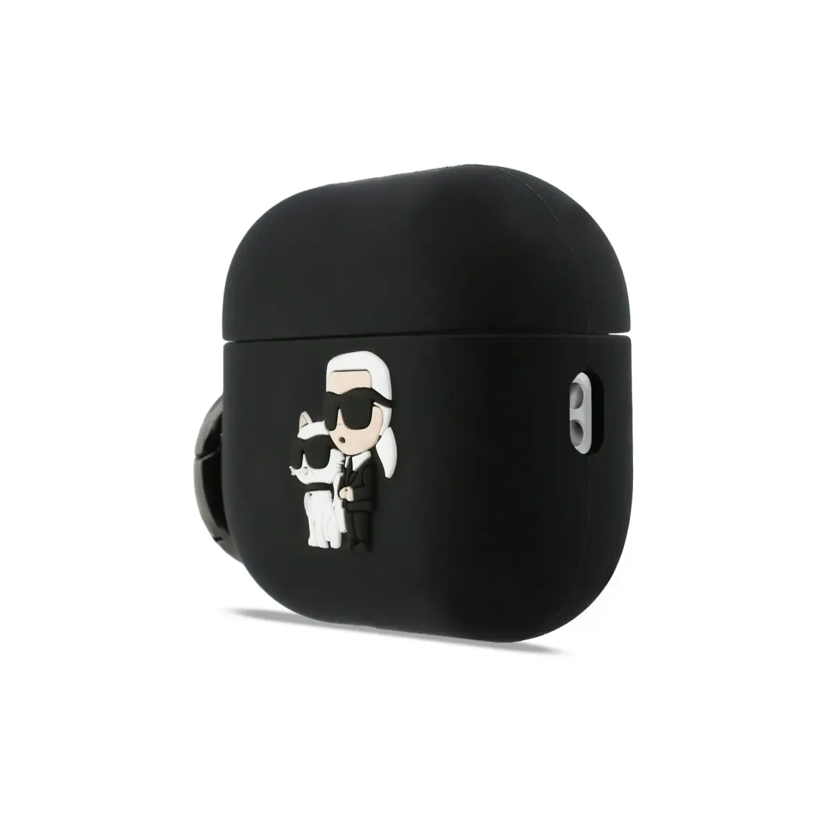 Karl Lagerfeld 3D Logo NFT Karl and Choupette Silicone Case for AirPods Pro 3 Black