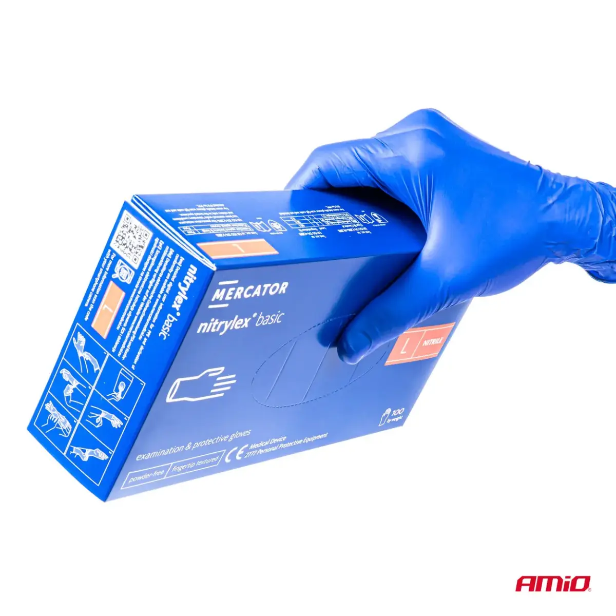 Nitrile protective gloves Nitrylex Basic size L 100 pcs