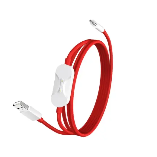 OnePlus SUPERVOOC 2in1 datu pārraides un uzlādes vads | USB-C uz USB-C | 40W | 1.2m | sarkans