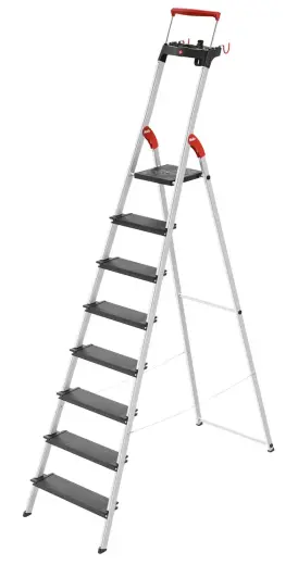 Kāpnes mājsaimniecības L100 TopLine / alumīnija / 8 pakāpieni