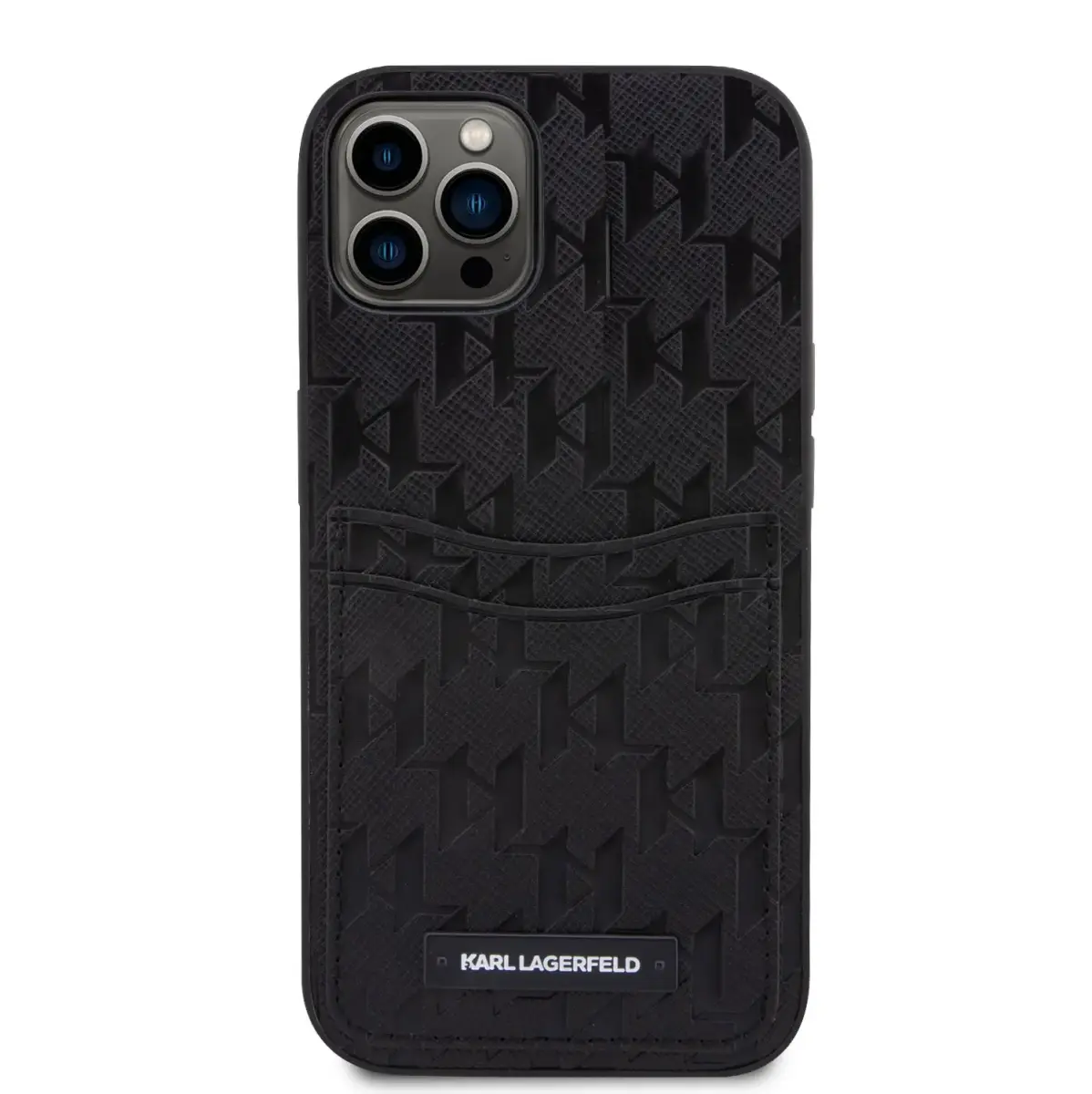 Karl Lagerfeld Saffiano Monogram Card Slot Case for iPhone 12|12 Pro Black