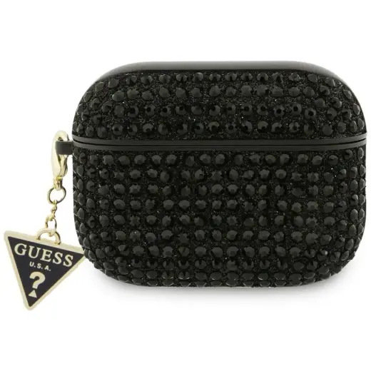 Case Guess Rhinestone Triangle Charm for AirPods Pro 3 black