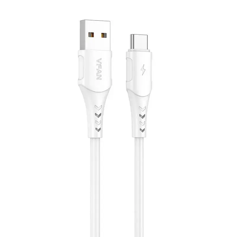 USB to USB-C cable Vipfan Colorful X12, 3A, 1m (white)