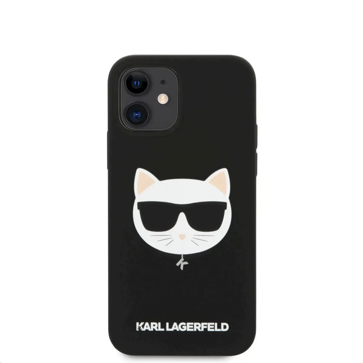 KLHCP12SSLCHBK Karl Lagerfeld Choupette Head Silicone Case for iPhone 12 mini 5.4 Black