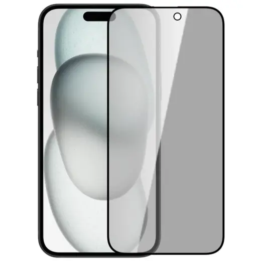 Nillkin Privacy grūdintas apsauginis stiklas telefonui iPhone 15 Plus (privatumo efektas)